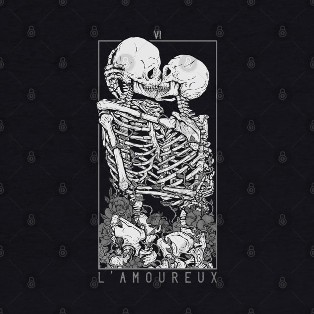 The Lovers-Skull Kisses Tarot Card by brandyparker9